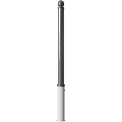 Ornamental bollard | Series 474B | � 76 mm | removable, self-engaging lockwith hot-dip galvanized ground socket part-no. 476.40approx. 400 mm below ground | with Euro profile cylinder lock and three keys | with 2 eyelets